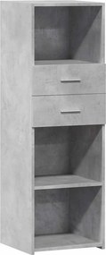 vidaXL Ντουλάπι Γκρι Σκυρ. 40x42,5x124 εκ. από Επεξεργασμένο Ξύλο