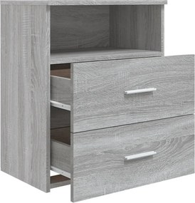 vidaXL Κομοδίνο Γκρι Sonoma 50 x 32 x 60 εκ.