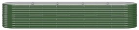 Ζαρντινιέρα Πράσινη 368x80x68 εκ Ατσάλι με Ηλεκτρ. Βαφή Πούδρας - Πράσινο