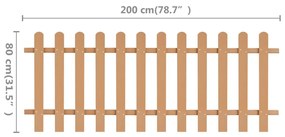 vidaXL Φράχτης Κήπου 200 x 80 εκ. από WPC