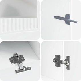 vidaXL Ντουλάπα LED Τηλεόρασης HOORN 3 τμχ. Γυαλιστερό Λευκό