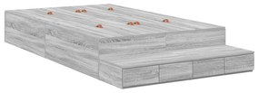 vidaXL Κρεβάτι αποθήκευσης  Γκρι Σονόμα 120x200 εκ.