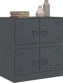 vidaXL Μπουφές Ανθρακί 67x39x73 εκ. από Ατσάλι