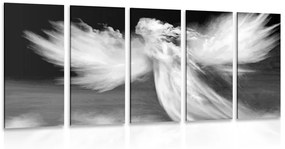Εικόνα 5 μερών ενός αγγέλου στα σύννεφα σε ασπρόμαυρο - 200x100