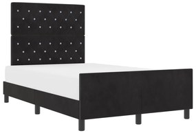vidaXL Κρεβάτι Μαύρο 120x200 εκ Βελούδο