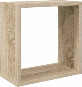 vidaXL Ράφια Κύβοι Τοίχου 2 τεμ. Sonoma Δρυς 30 x 15 x 30 εκ.