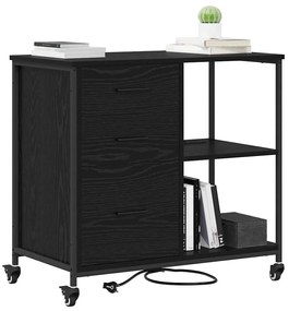 vidaXL Γραφείο Ντουλάπι Μαύρη δρυς 76 x 41 x 72 cm Επεξεργασμένο ξύλο
