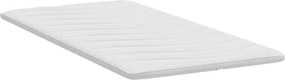 vidaXL Στρώμα επικάλυψης Λευκό 120 x 200 cm Υφασμα Πλεκτό