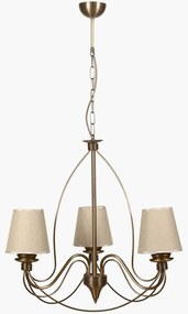 Φωτιστικό Οροφής - Πολυέλαιος Berfin 846STL1467 Φ60x90cm 3xE14 40W Gold-Beige Opviq
