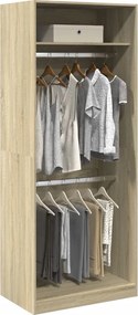 vidaXL Ντουλάπα Χρώμα Sonoma Δρυς 80x50x200 εκ. από Επεξ. Ξύλο