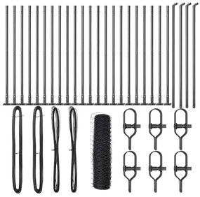 vidaXL Στύλος Περιφράξεων Γκρι 50 x 0,5 μ (50 χλστ πλέγμα)