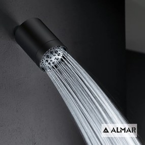 Almar Beam Multijet E044286 Black Matt - Επιτοιχη Κεφαλή Ντους