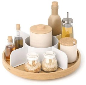 Βάση Οργάνωσης Περιστρεφόμενη Bellwood Lazy Susan 1019936-668 30,5x10cm White-Natural Umbra Wood,Plastic