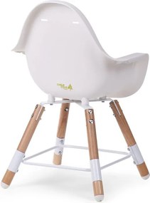 Κάθισμα Φαγητού Childhome EVOLU 2 Natural-White 2in1 &amp; Bumper