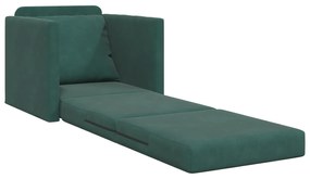 vidaXL Καναπές-Κρεβάτι 2 σε 1 Σκούρο Πράσινο 74x77x81 εκ Βελούδο