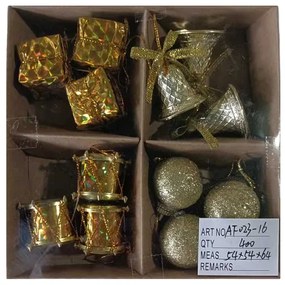 Σετ Χριστουγεννιάτικα στολίδια - 2.5cm - 12pcs - 023162