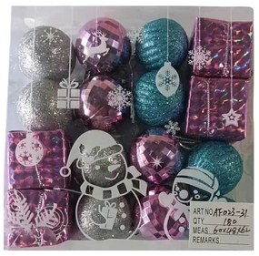 Σετ Χριστουγεννιάτικα Στολίδια 4εκ. 16τεμ