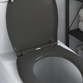 vidaXL Κάθισμα τουαλέτας γρήγορης απελευθέρωσης Ανθρακί