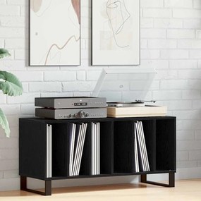 vidaXL Ντουλάπα Δίσκων Μαύρη Δρυς 100x38x48 εκ. Επεξεργασμένο Ξύλο