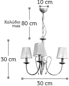 Φωτιστικό οροφής InLight 5308-3 3φωτο