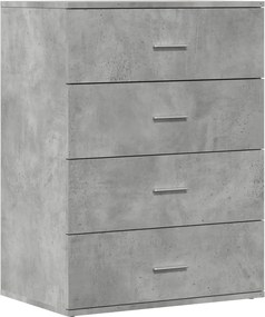 vidaXL Ντουλάπι Γκρι Σκυροδέματος 60x39x80 εκ. Επεξεργασμένο Ξύλο