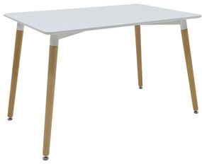Τραπέζι Natali 127-000143 150x80x75cm Natural-White Mdf,Ξύλο