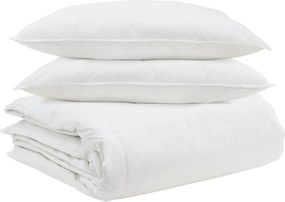 vidaXL Σετ Παπλωμάτων με μαξιλάρι 3 pcs Λευκό Φτέρος
