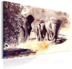 Πίνακας - Watercolour Elephants 90x60