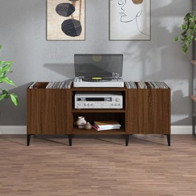 vidaXL Δισκοθήκη Καφέ Δρυς 121 x 38 x 48 εκ. από Επεξεργασμένο Ξύλο