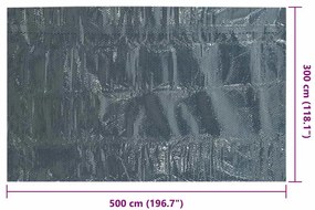 vidaXL Κάλυμμα Πισίνας Ηλιακό Μαύρο/Μπλε 500x300 εκ. από Πολυαιθυλένιο