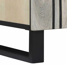 vidaXL Ντουλάπι νιπτήρα με ράφι Καφέ και Μαύρο 62 x 33 x 58 εκ.