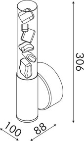 Απλίκα Τοίχου LED 3 CCT Aca Oasis CNW7PBRCCT Brown
