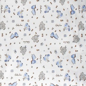 Σεντόνι Βρεφικό  Elephant 174 Blue DimCol Λίκνου 80x110cm 100% Cotton