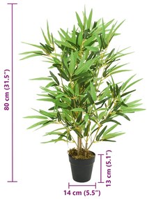 vidaXL Δέντρο Μπαμπού Τεχνητό 368 Κλαδιά Πράσινο 80 εκ.