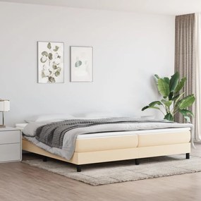 vidaXL Πλαίσιο Κρεβατιού Boxspring Κρεμ 200x200 εκ. Υφασμάτινο