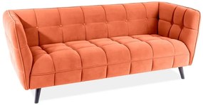 SOFA CASTELLO 3 VELVET CYNAMON BLUVEL 4215 / WENGE