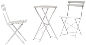 vidaXL Φορητό Σετ Μπιζερί 3 pcs Μπεζ Ατσάλι