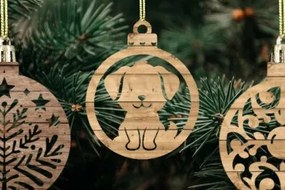 Intra απο ξύλο plywood 3mm-4mm πάχος Χριστουγεννιάτικο στολίδι κοπής με λέιζερ Δίασταση 4x4 cm INTRAFABR-105972182