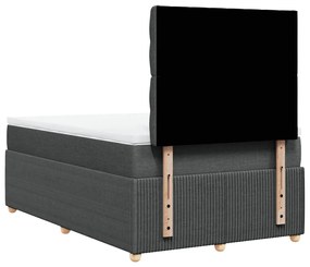 ΚΡΕΒΑΤΙ BOXSPRING ΜΕ ΣΤΡΩΜΑ ΣΚΟΥΡΟ ΓΚΡΙ 120X200 ΕΚ. ΥΦΑΣΜΑΤΙΝΟ 3294331