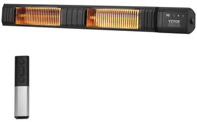 VEVOR Infrared Heater 3000W Electric Space Heater Remote Control 9 Speeds Timer