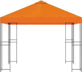 vidaXL Κιόσκι 3 x 3 m Πορτοκαλί Πολυεστέρας και Χάλυβας 190 gsm