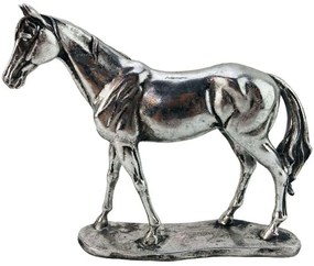 Διακοσμητικό Άλογο 269-122-159 20,5x5,5x18,8cm Silver Polyresin