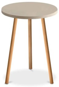 Βοηθητικό Τραπεζάκι Roma 0117708 Φ33,5x46cm Cream-Natural
