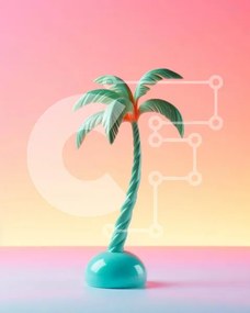 Intra Συλλεκτικό Ξύλινο Παζλ Plywood 4mm - Γαλήνια τροπική σκηνή με μικρό φοίνικα Σε Ξύλινο Κουτί - Διαστάσεις: 10x10 cm – 25 κομμάτια