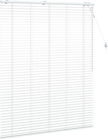 vidaXL Βενετσιάνικη Σκίαση Λευκό 140 x 160 cm 35 mm
