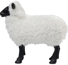 Διακοσμητικό Επιτραπέζιο Bathilde Πρόβατο Λευκό - Μαύρο 49,1x53,9 εκ. - Λευκό