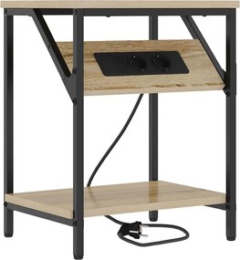 vidaXL Κομοδίνο 2 pcs Δρύς Sonoma 38 x 30 x 48 εκ. Επεξεργασμένο ξύλο