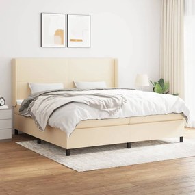 ΚΡΕΒΑΤΙ BOXSPRING ΜΕ ΣΤΡΩΜΑ ΚΡΕΜ 200X200 ΕΚ. ΥΦΑΣΜΑΤΙΝΟ 3131302