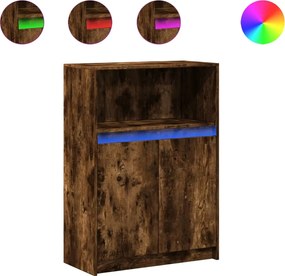 vidaXL Ντουλάπι με Φώτα LED Δρυς 72x34x100 εκ. Επεξεργασμένο Ξύλο