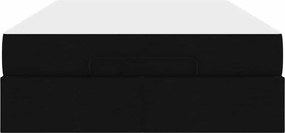 vidaXL Σκελετός κρεβατιού με στρώμα 2 pcs Μαύρο ύφασμα